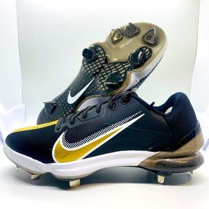 Nike Force Zoom Trout 7 Pro Black Metallic Gold Baseball Cleats Men’s New